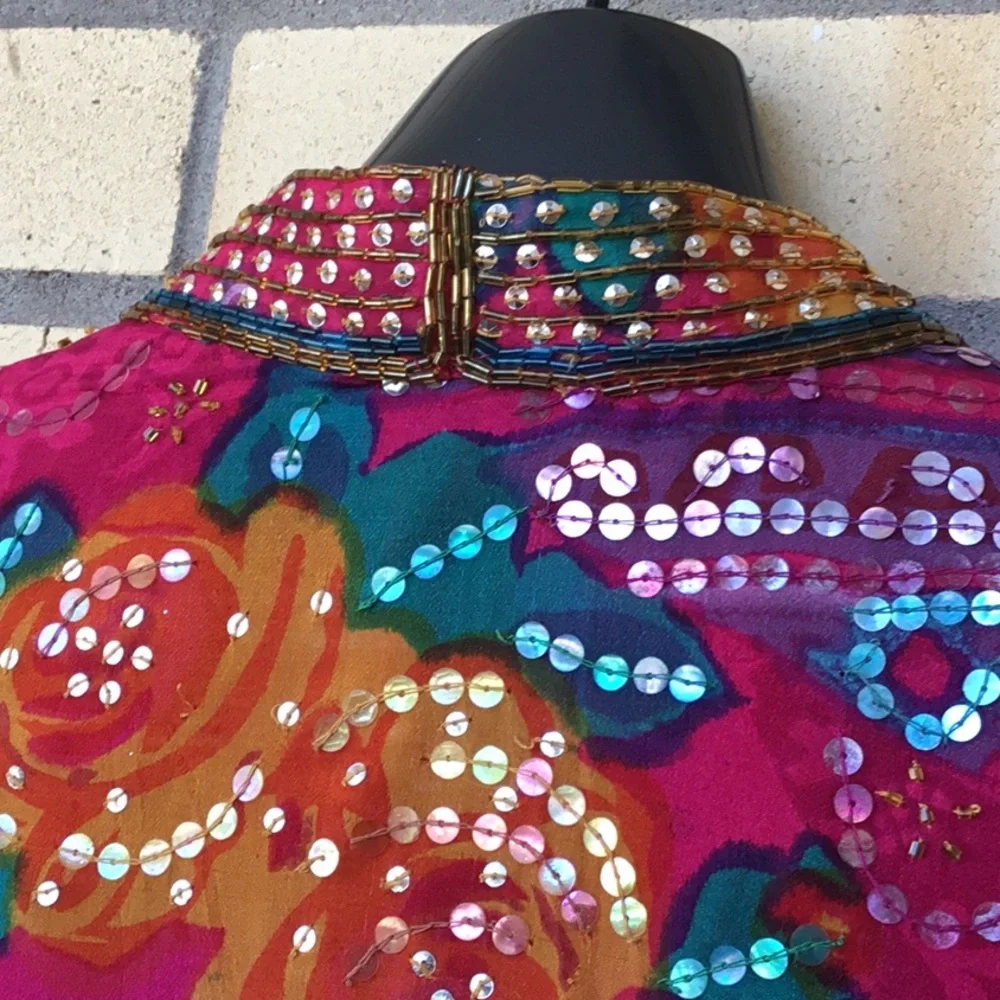 Judith Ann Creations. Glitzy and Glamorous Embellished Vintage Jacket! - Picture 5 of 12